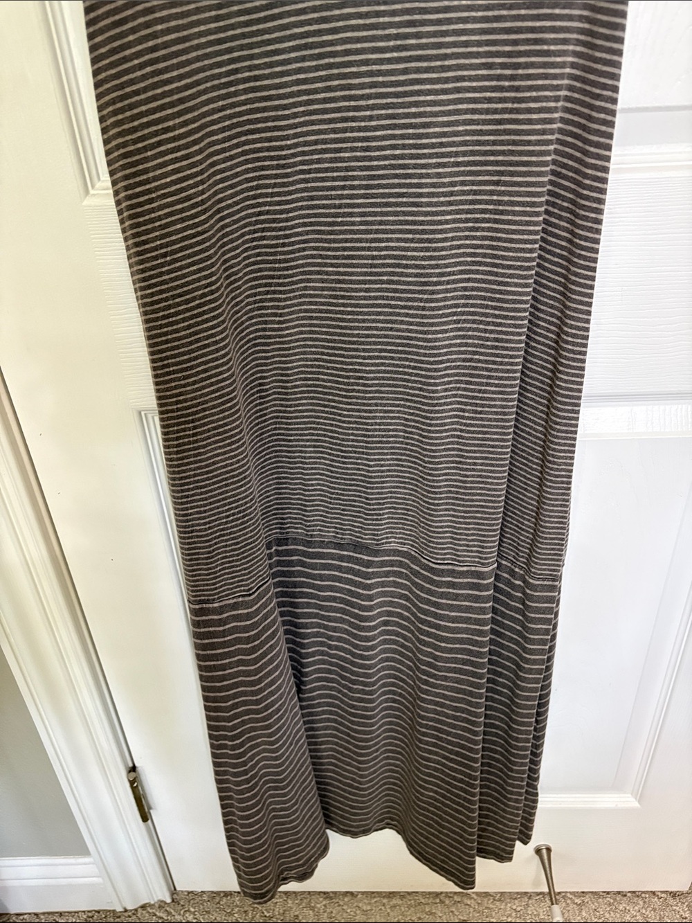 Coldwater Creek Floral Embroidered Striped Sleeveless Maxi Dress BOHO Beach - Picture 9 of 16